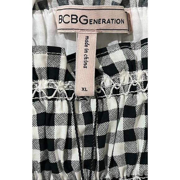 BCBGeneration Women's Square Neck a Line Smoked Midi Dress -16 - Picture 4 of 6